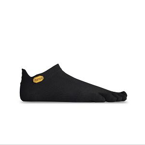 Vibram No Show Black Mens 5toe-socks | India-958402